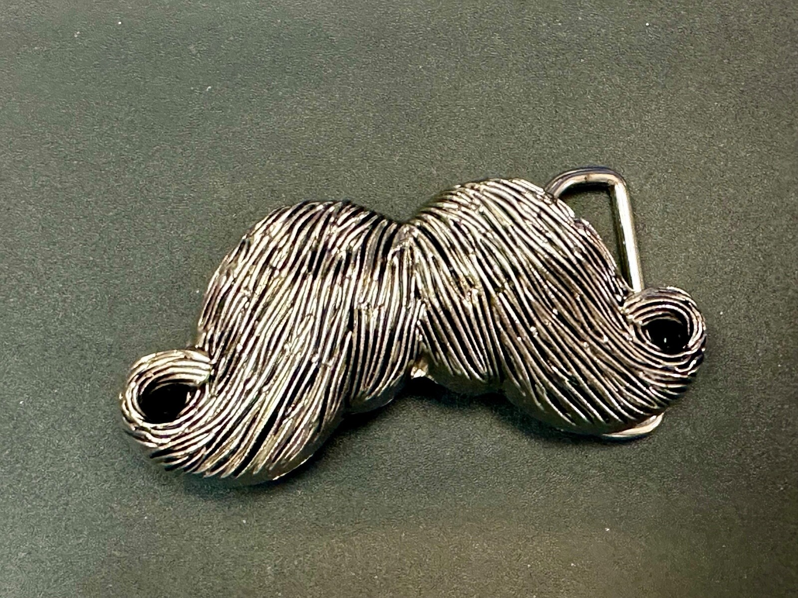 Mustache Novelty Psychobilly Rockabilly Biker Punk Heavy Figural Belt Buckle