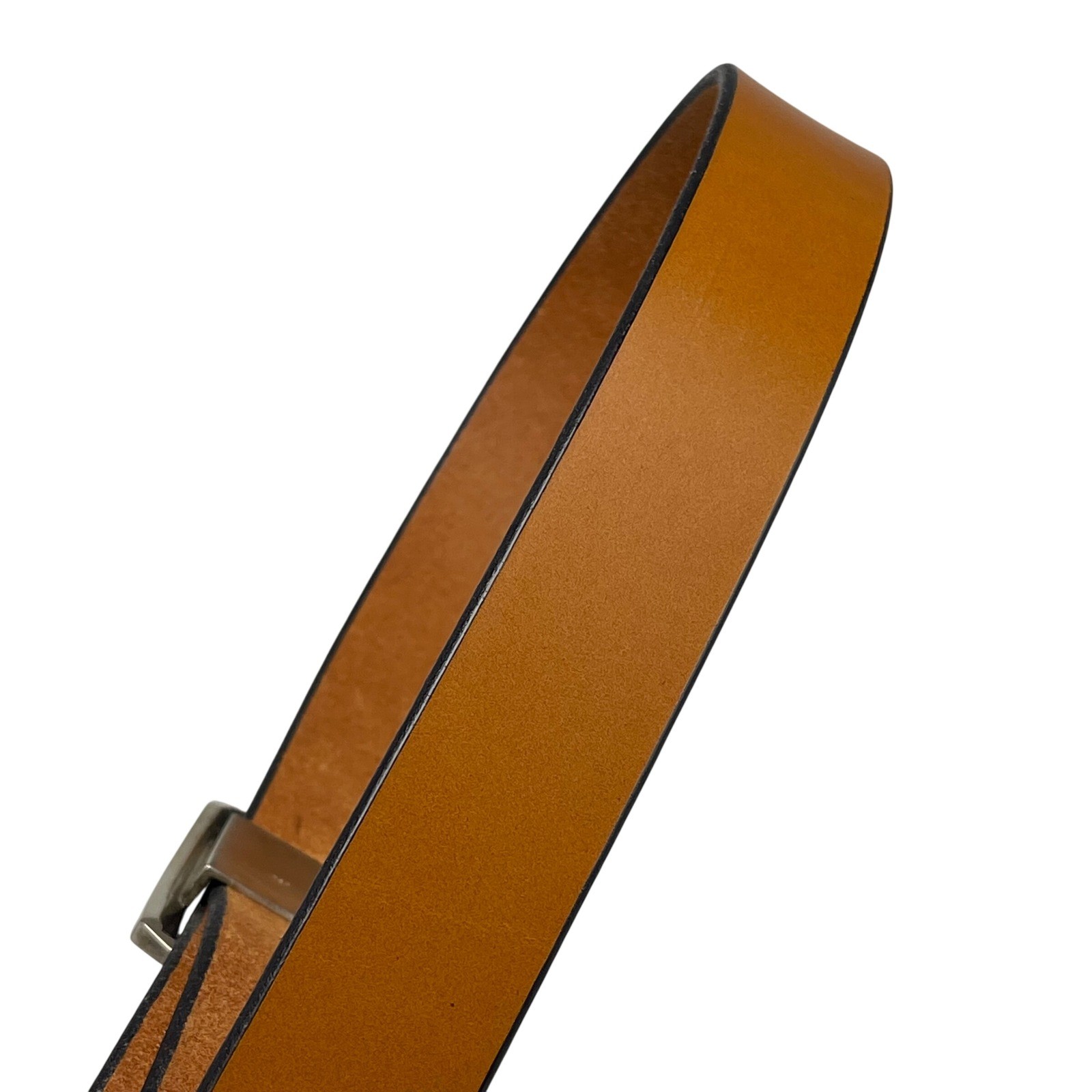 Wiley Brothers and Ledbury Men&rsquo;s Leather Belt Size 36 Camel Brown White Bronze