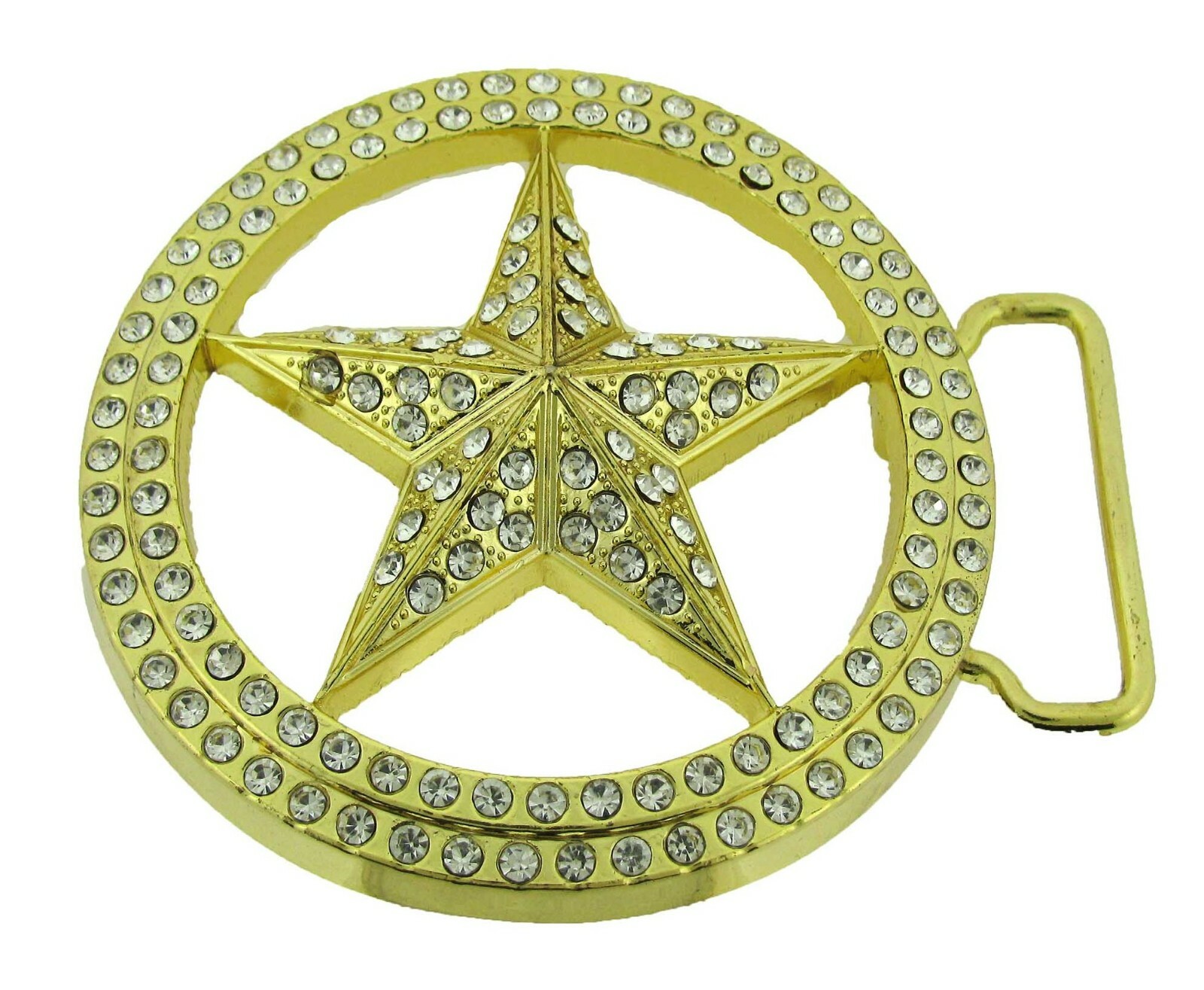 Star Belt Buckle Texas Lone Rodeo Western Gold Metal High-end Quality Badge