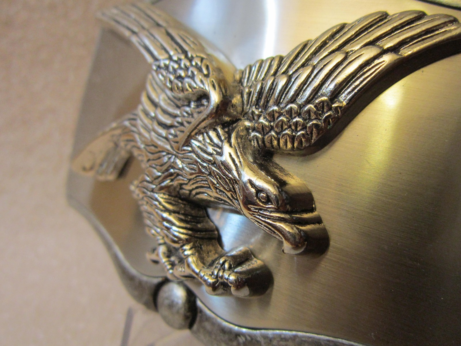 NEW AMERICAN BALD EAGLE BELT BUCKLE 4.0 X 2.750 POLISHED METAL VIC-THOR1