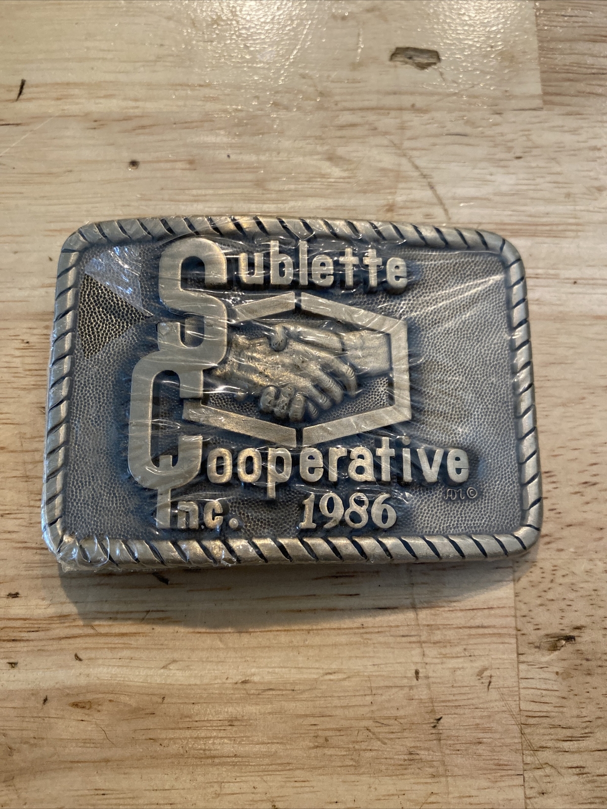 CO-OP Belt Buckle Collector METAL Man Cave Original Farm Ranch Cowboy Patina