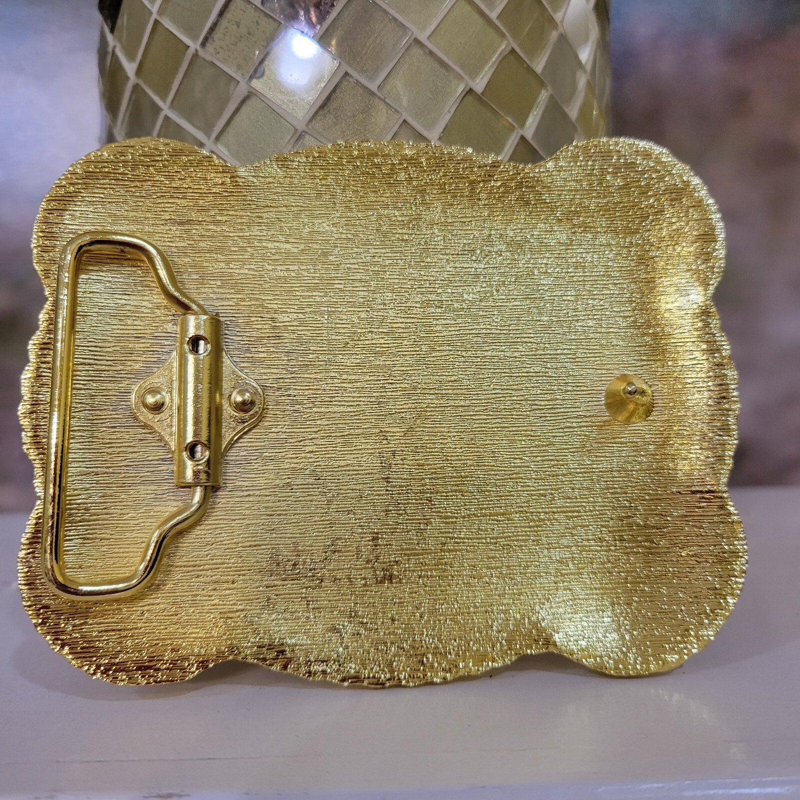Western belt buckle 3.5 X 4 inches gold red for 2&Prime; belt zinc alloy bling
