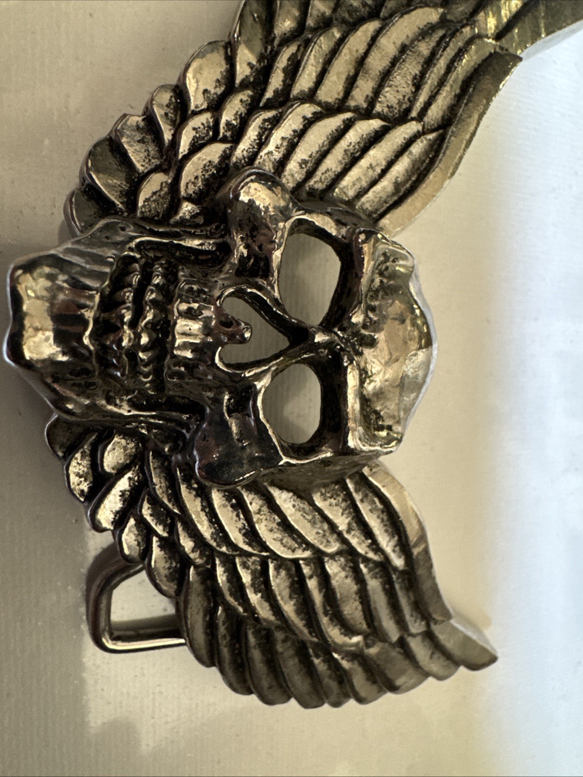 ROCK REBEL BELT BUCKLE Wings DESIGN WITH SKULL