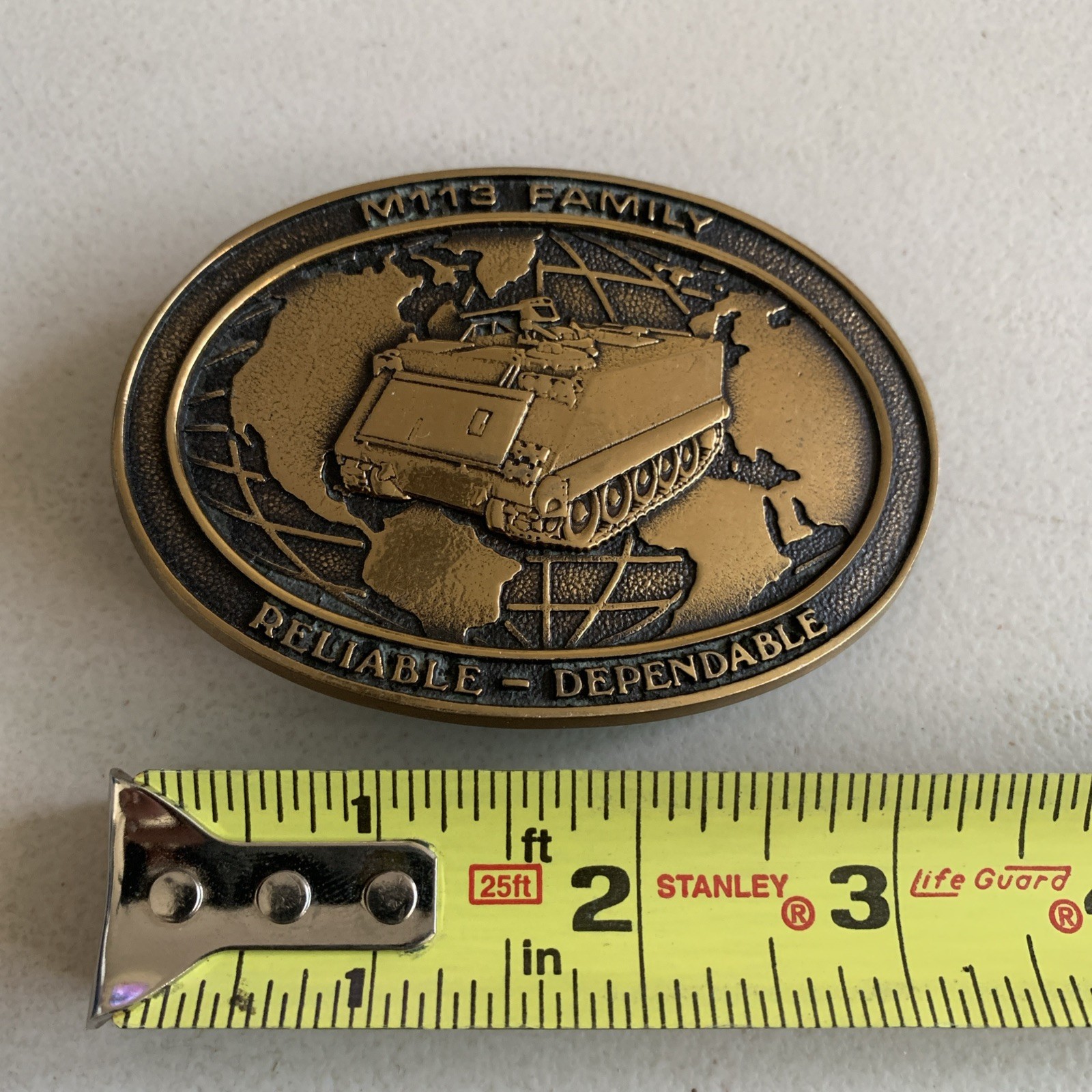 Jack Nadel Inc.M113 Family Belt Buckle Global Military Army Americana Brass