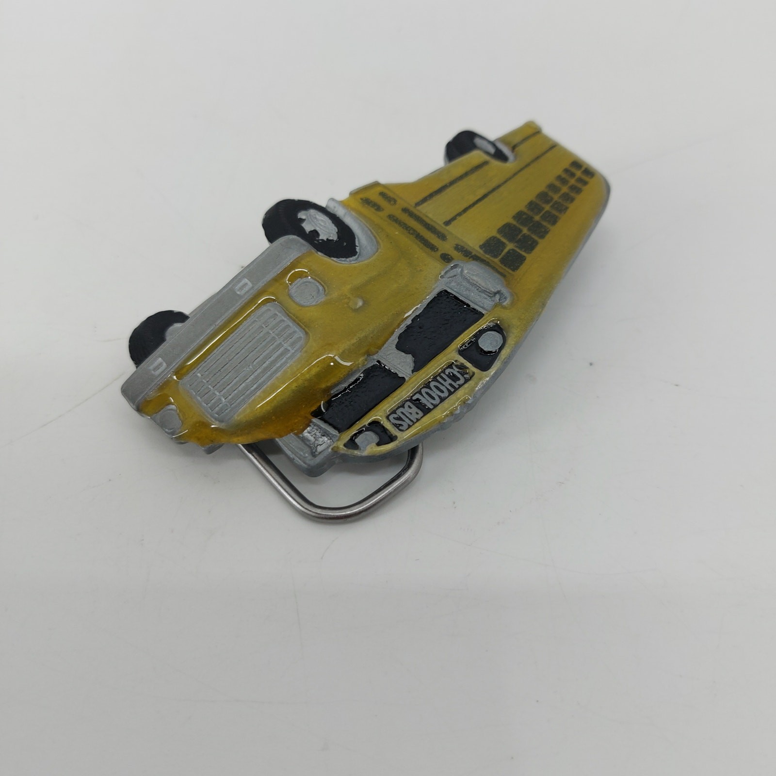 Great American Buckle Belt Buckle Yellow Enamel School Bus Transport