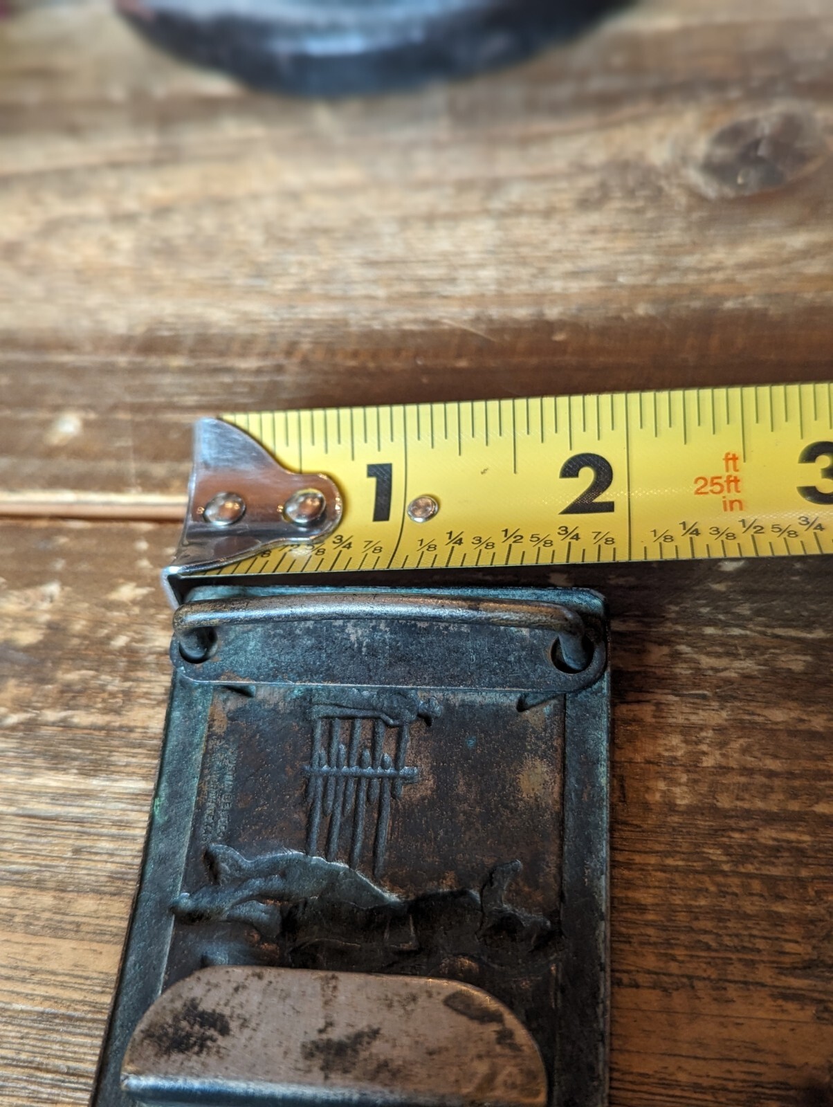 Vintage Justin Belts Belt Buckle Bronc Busting Horse Cowboy Rodeo Fort Worth TX