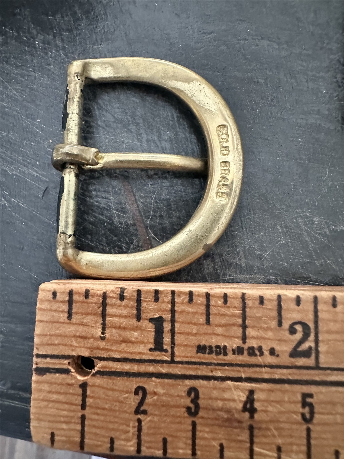 Half Round Brass Tone Rounded Replacement Dress Style Belt Buckle Oval
