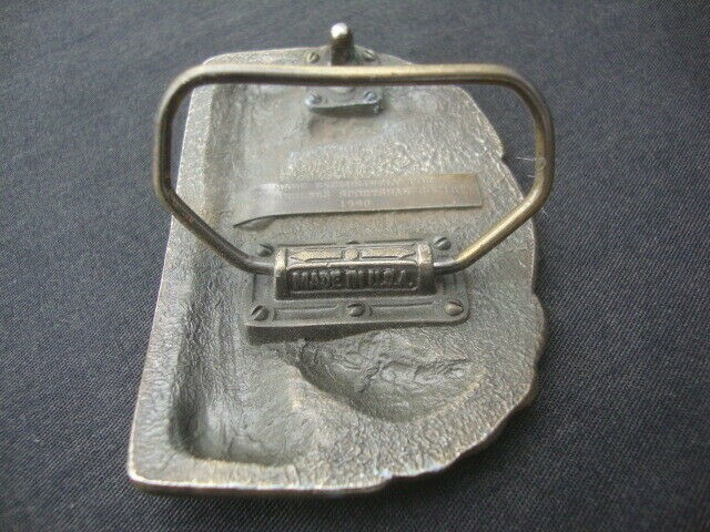 Vintage 1990 B.A.S.S. Belt Buckle Bass Anglers Sportsman Society Fishing Steel