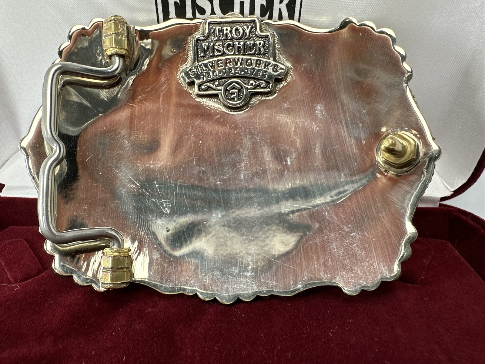 Troy Fischer Silverworks Western Style Belt Buckle Custom