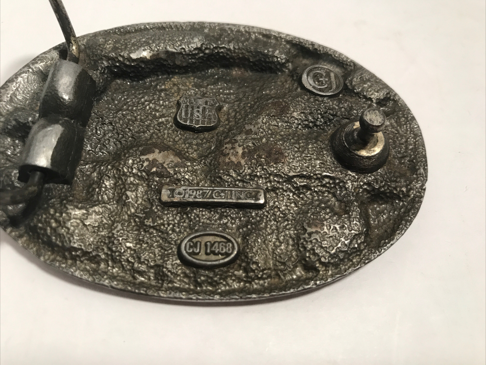 Vintage C+J 1987 Vietnam Vet « Forgotten Hero » Enamel Belt Buckle CJ1468 USA