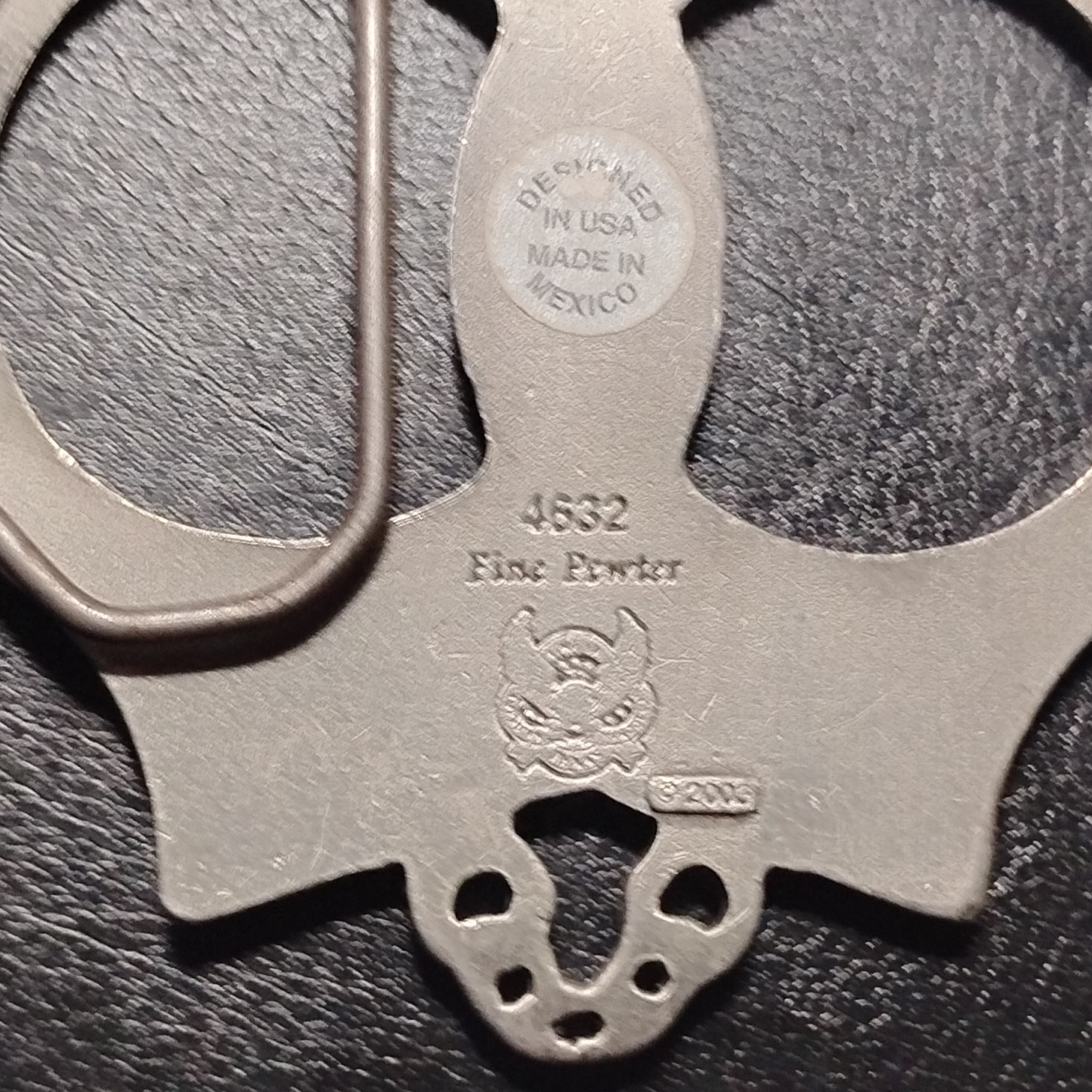 Handcuffs Theme Fine Pewter Silver Belt Buckle MPN 4632 Fits 1.5 in Belt