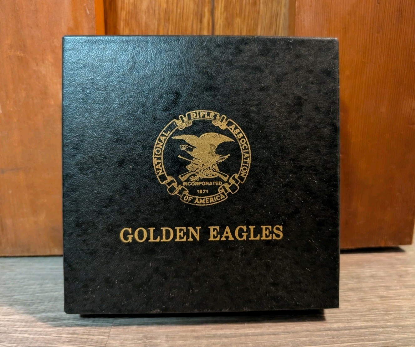 VTG NRA National Rifle Association GOLDEN EAGLES Belt Buckle Made in USA In Box