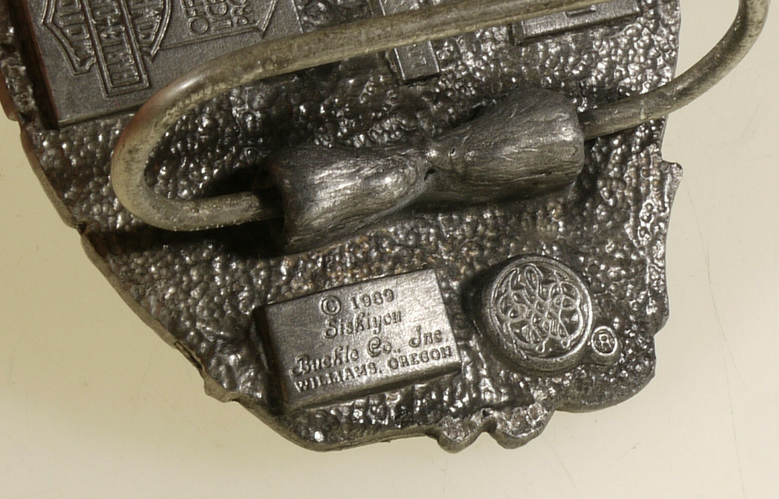 PRL) HARLEY-DAVIDSON FIBBIA CINTURA MOTOR CYCLES BELT BUCKLE BOUCLE CEINTURE &rsquo;89