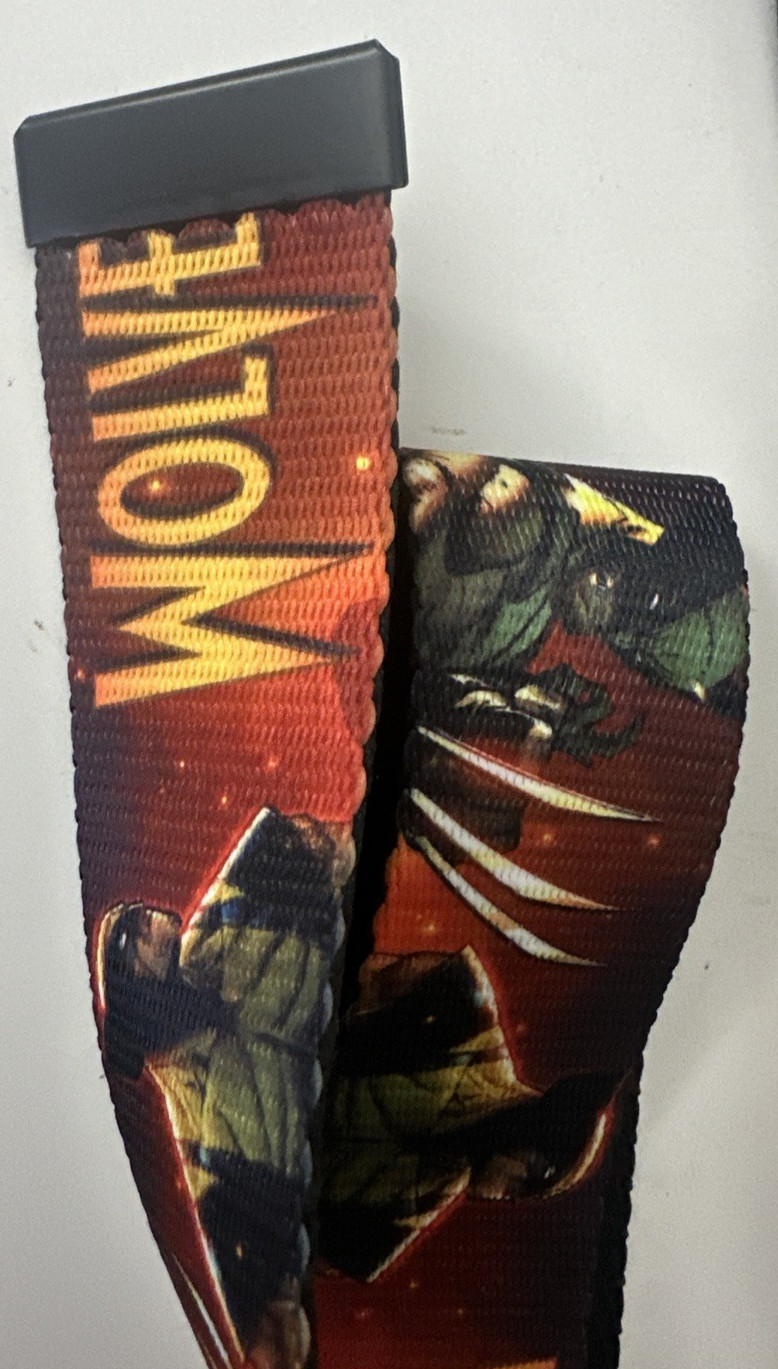 Buckle Down Marvel X Men Wolverine Web Belt Cut-to-Fit Black Metal Buckle
