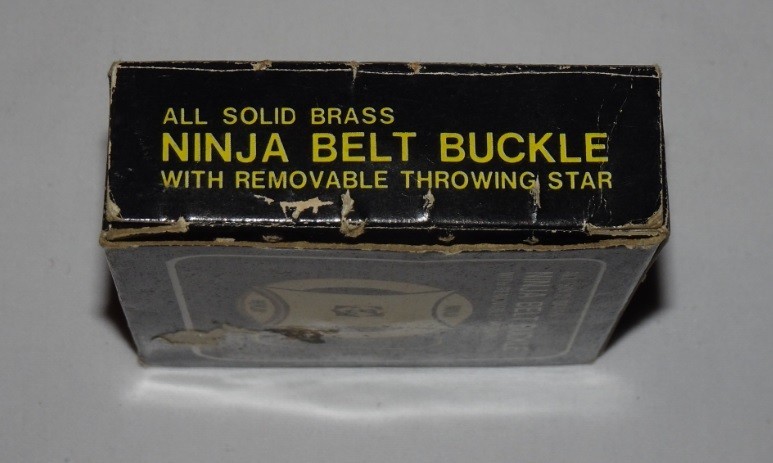 Vintage 1970s Ninja Star (removable) Solid Brass Belt Buckle