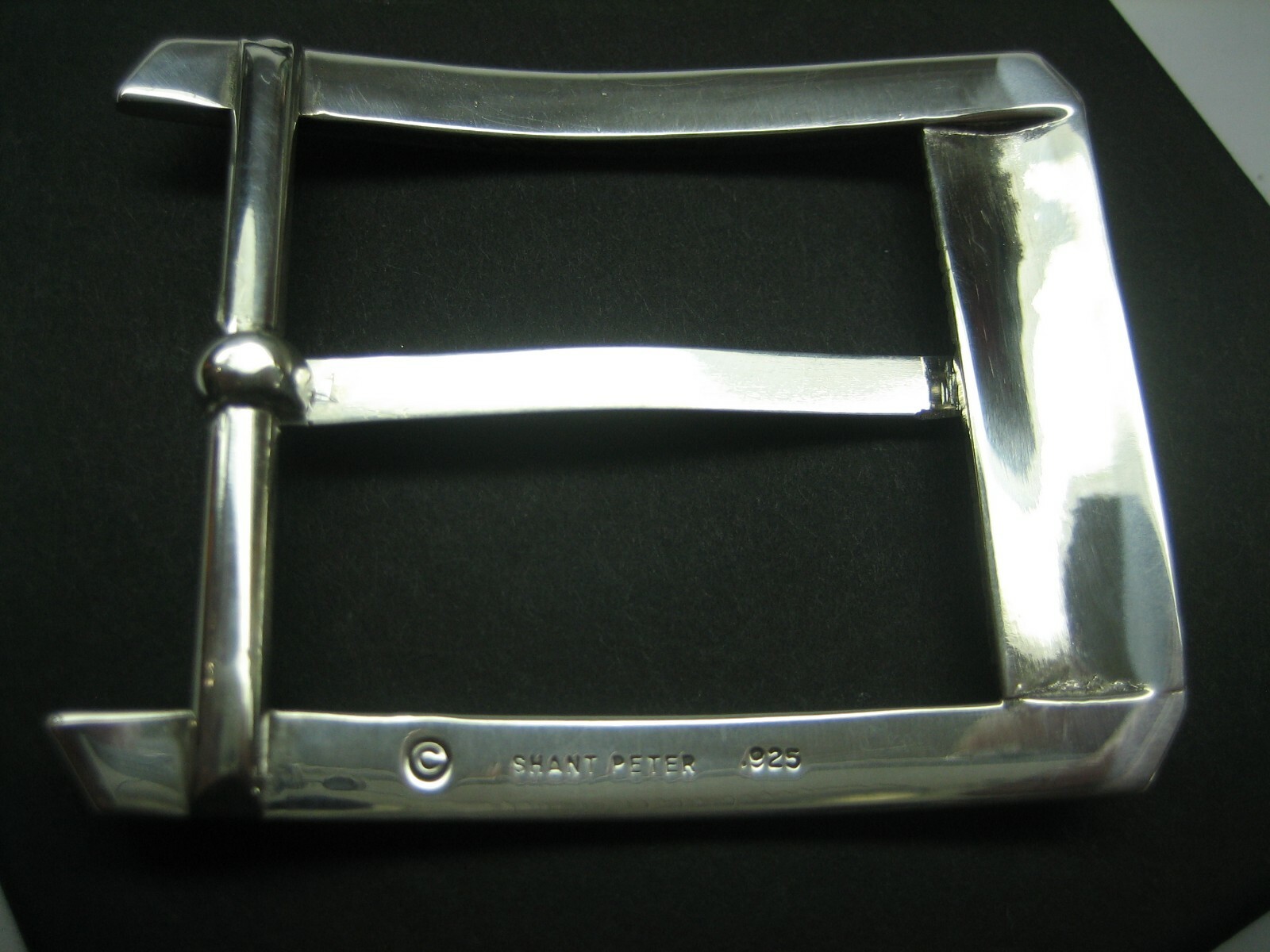 STERLING SILVER 925 BUCKLE AVAILABLE FOR 1&Prime; 1-1/8&Prime; 1-1/4&Prime; 1-3/8&Prime; 1-1/2&Prime; BELTS
