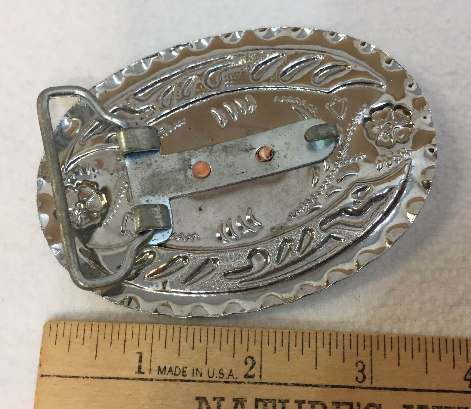 Belt Buckle Long Horn Cattle Cow Bull Aluminum Copper Plated Cowboy & Sugar Bowl