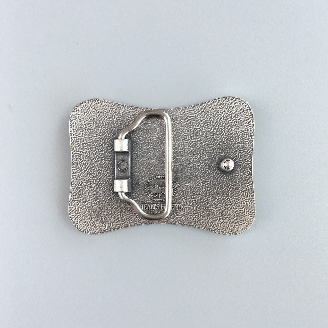 Vintage Silver Plated Western Southwest Rectangle Belt Buckle Boucle de Ceinture