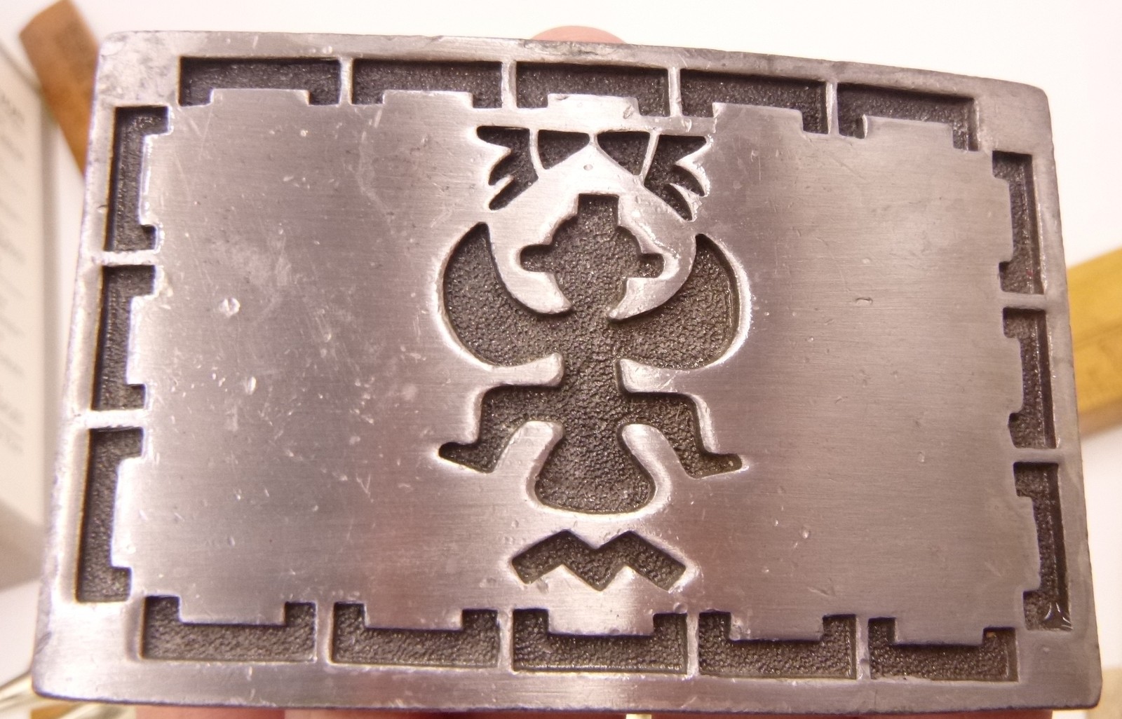 Native American EAGLE DANCER Southwesterm BELT BUCKLE vintage