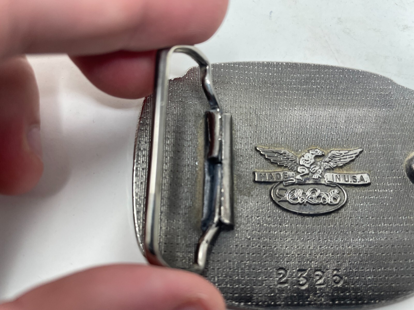 US Army Vietnam Veteran Belt Buckle Made In USA « We served our time in hell »
