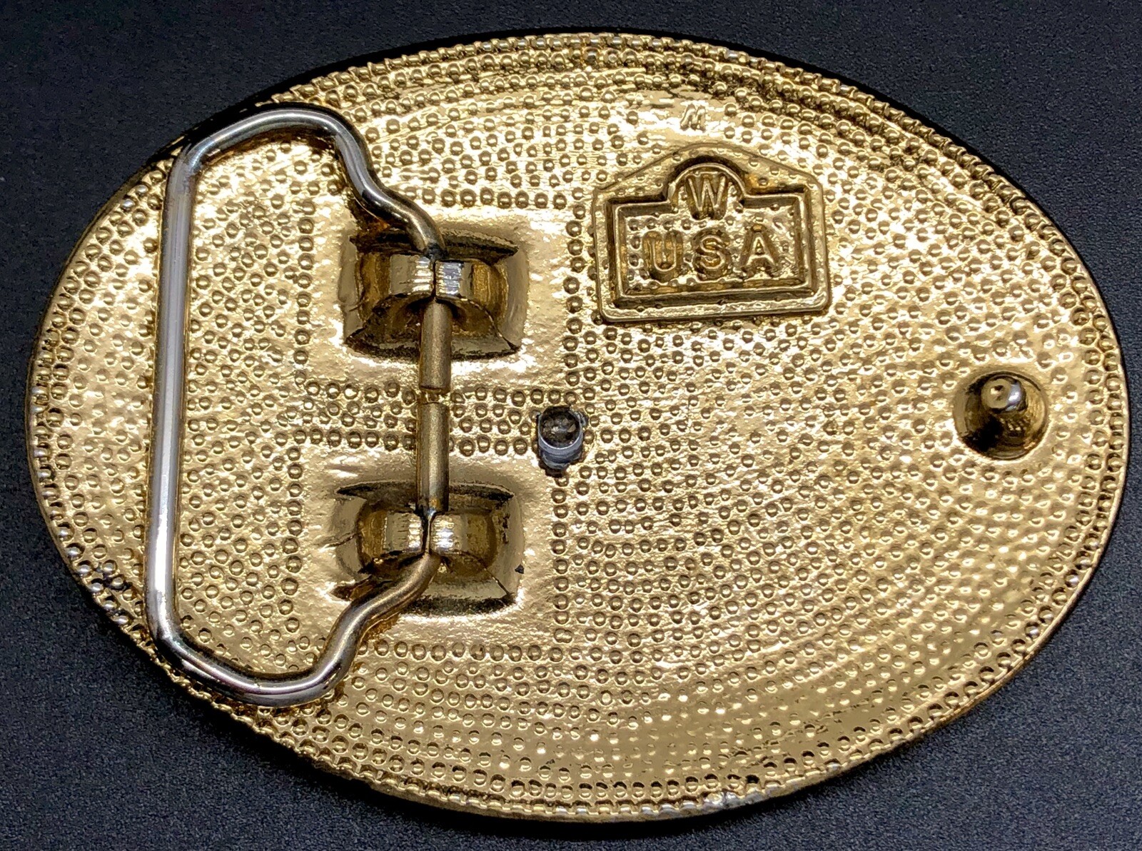Men&rsquo;s W USA Square-Dancing Western 2-Tone Oval Belt Buckle (RF1064)