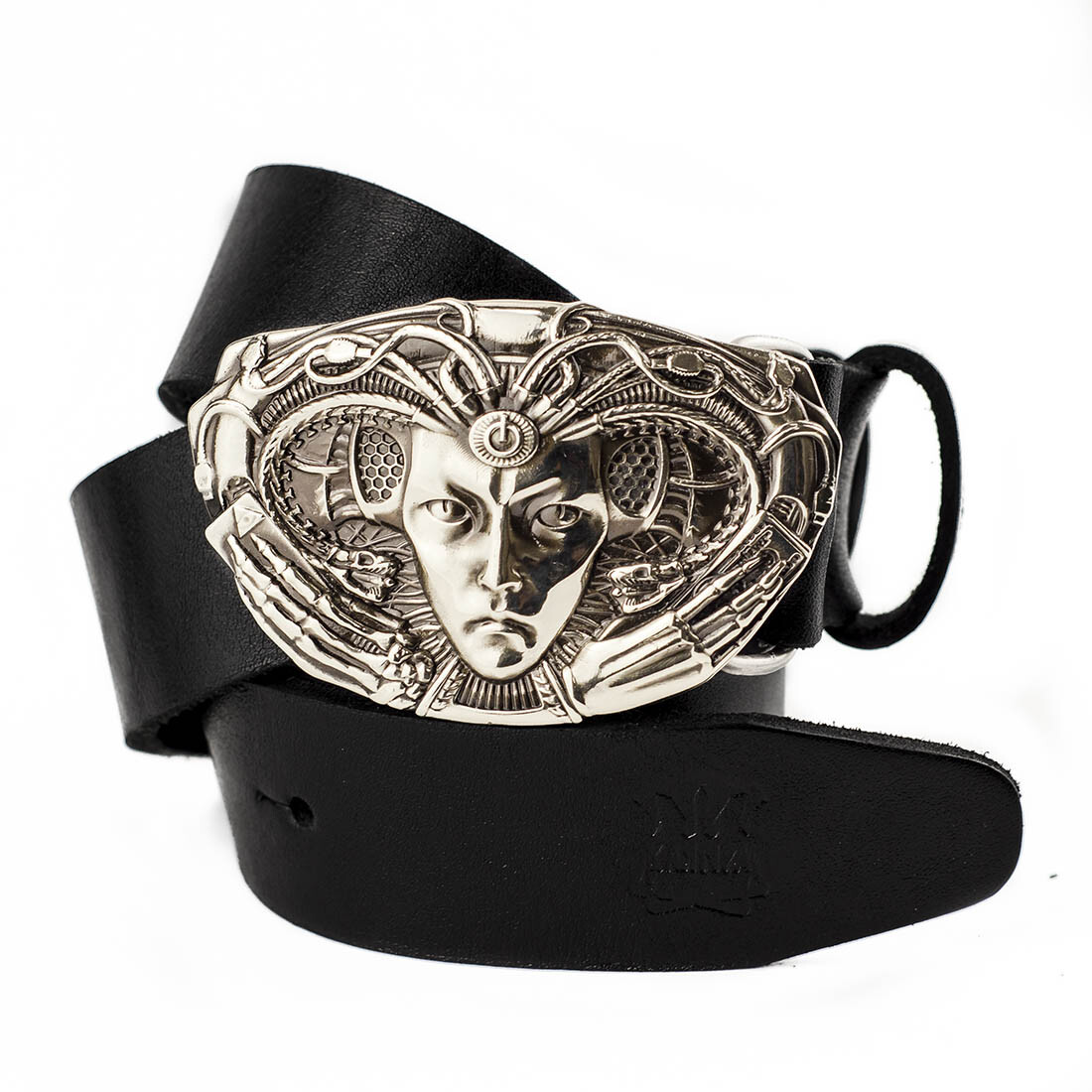 Medusa Gorgon 2.0 german silver belt buckle, German silver Medusa belt buckle