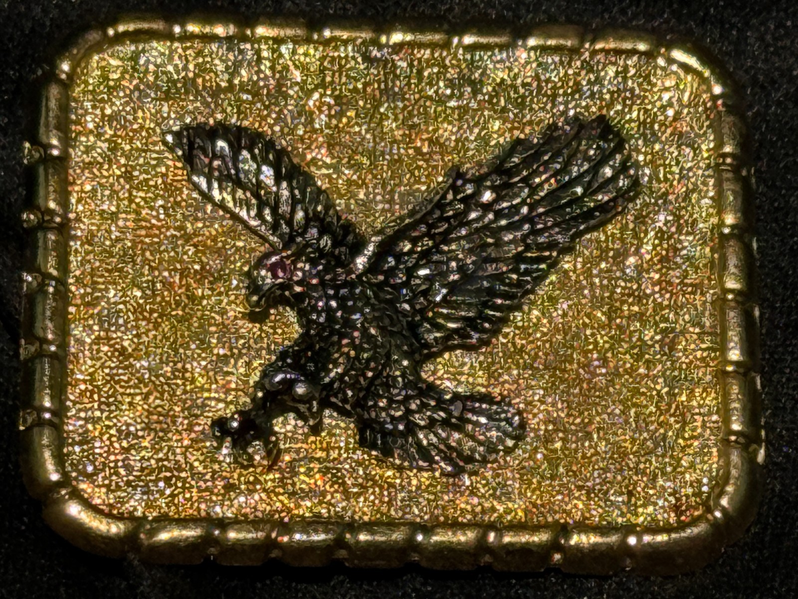 Vintage American Eagle Belt Buckle – Genuine Ruby eye