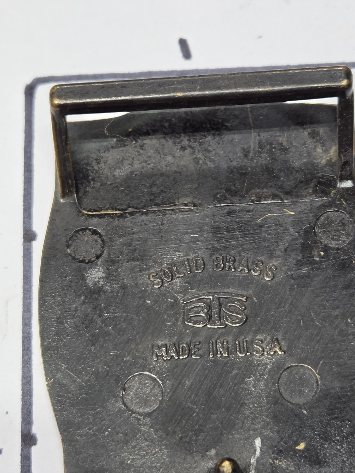VINTAGE Steam Train Locomotive vintage SOLID BRASS belt buckle 1978 BTS
