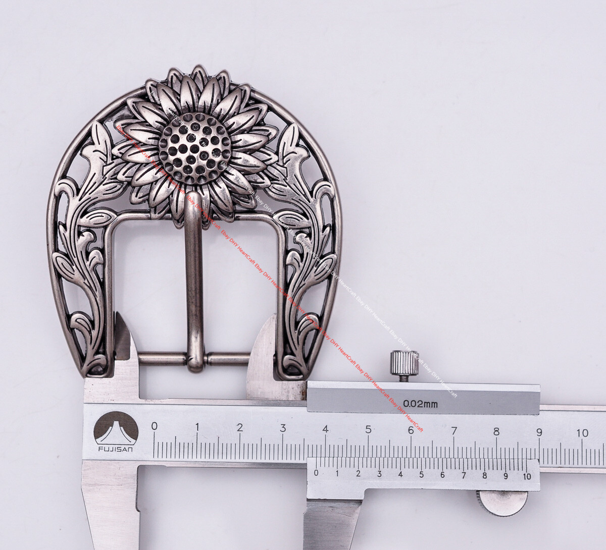 Western Cowboy Sun Flower Single Prong Wide Pin Belt Buckle Replacement fit 38mm