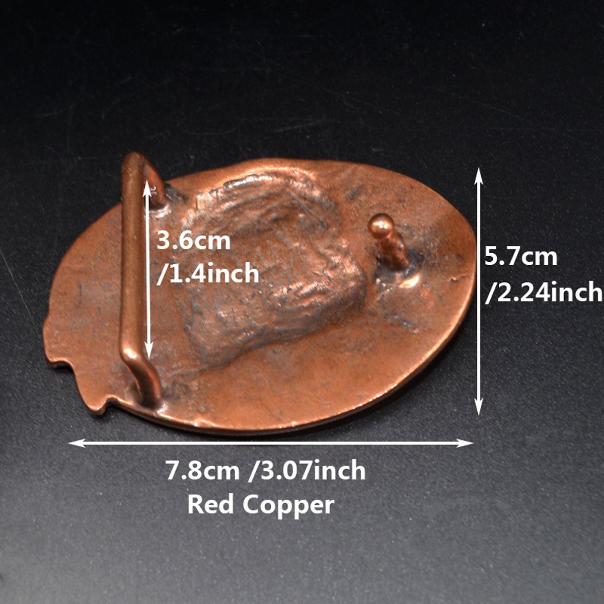 Red Copper Skeleton Skull Design Gothic Men&rsquo;s Belt Buckle (Belt Not Included)