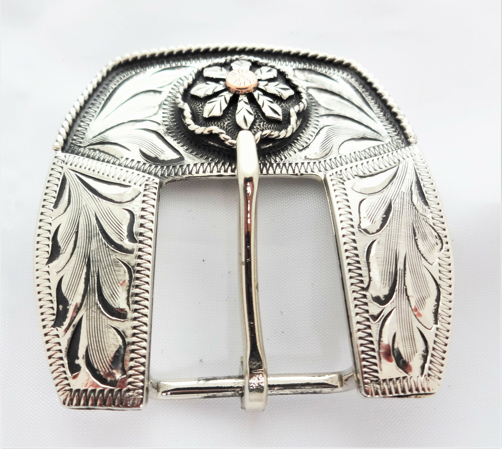 Sunrise Antique 3 Piece Belt Buckle Loop Tip Hansen Western Silver Plate Sizes