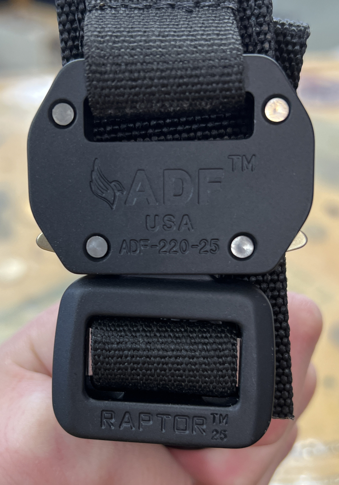 ADF USA Raptor Tactical Military Police Aluminium Quick Release 1.5” Belt Buckle