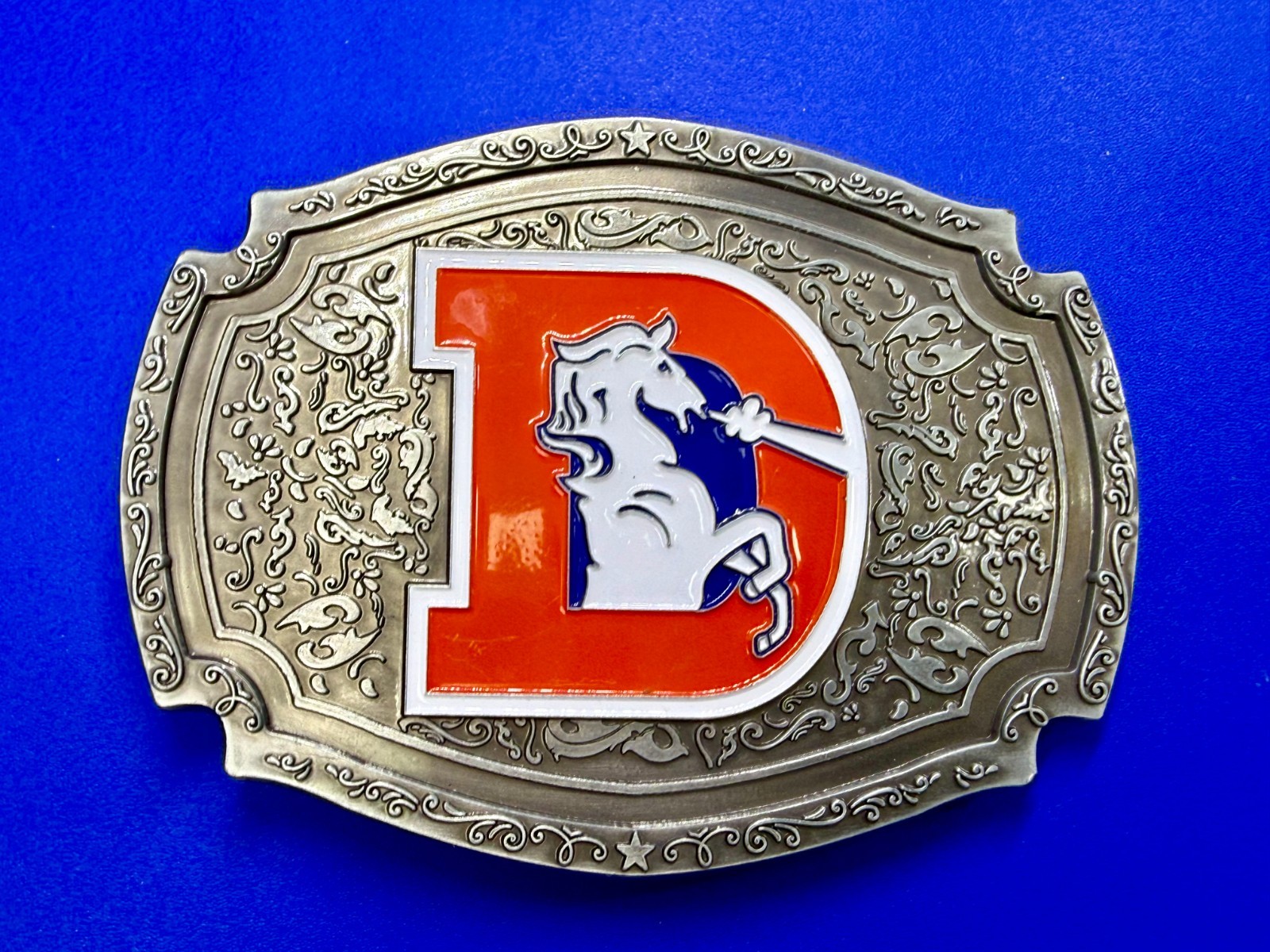 Denver Broncos Retro D Logo NFL Licensed Football League Sports Fan Belt Buckle