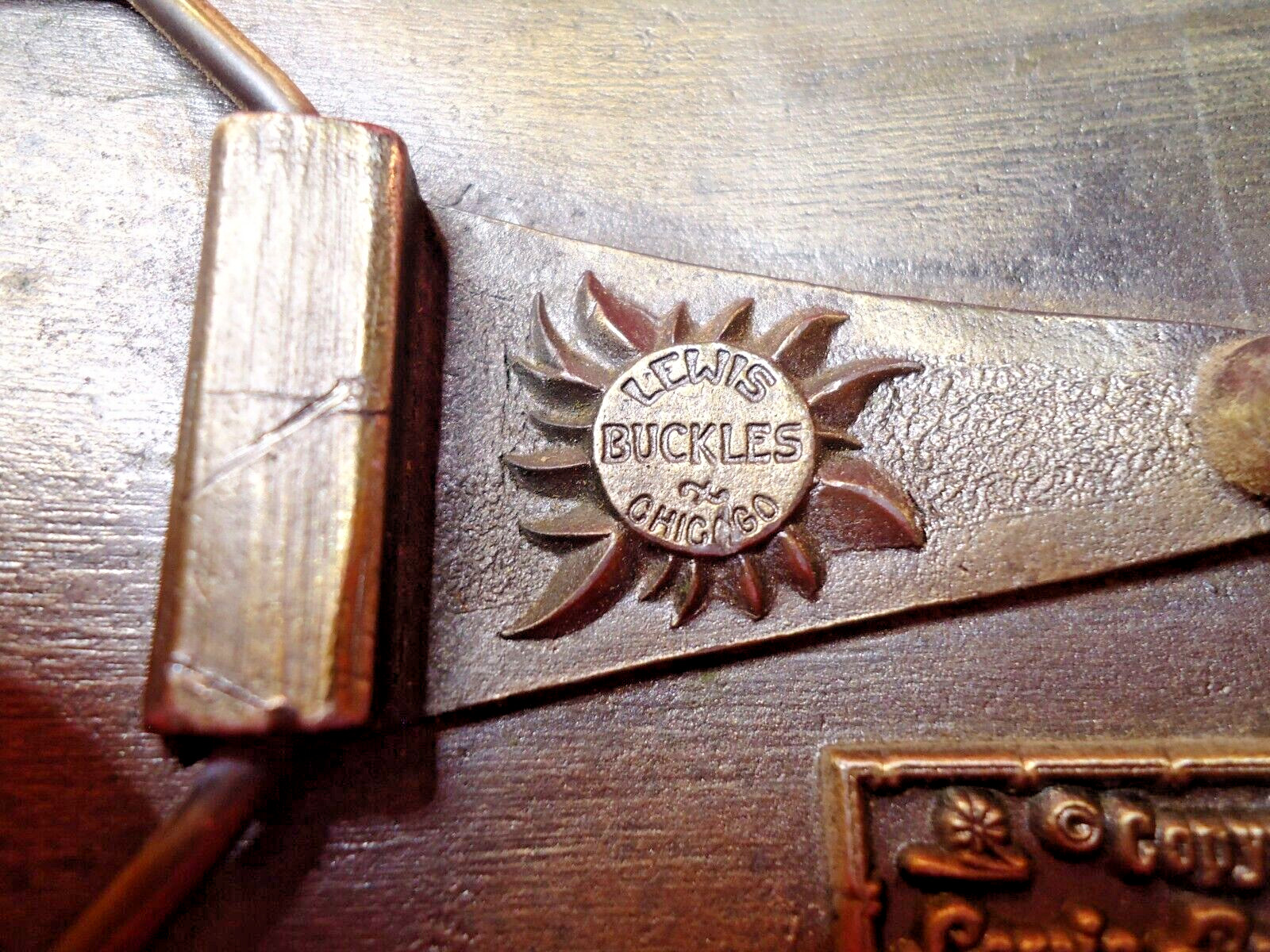 Bicentennial Belt Buckle Mount Rushmore 1776-1976 Lewis Buckle Co Chicago 1975