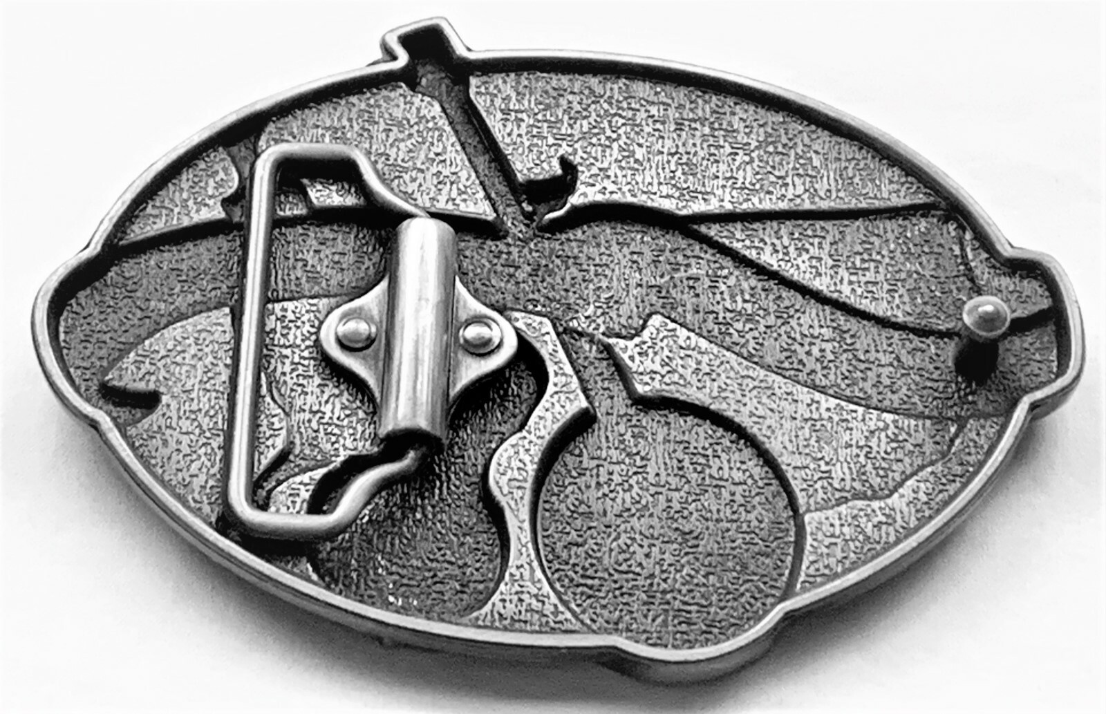BELT BUCKLES Country Music Bluegrass Instruments Banjo Fiddle Oval NWOT Box!