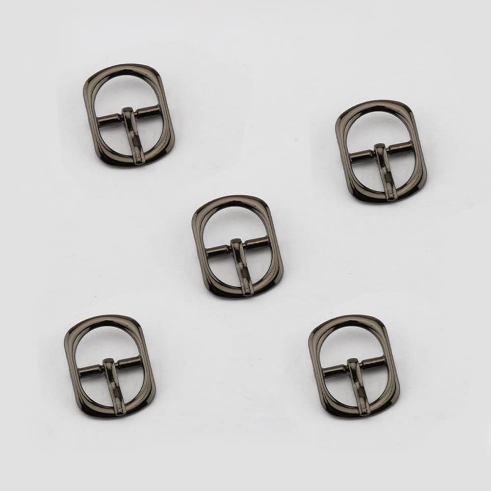 12Pcs Alloy Metal Single Prong Pin Buckles Center Bar Buckles Shoes Strap Watch