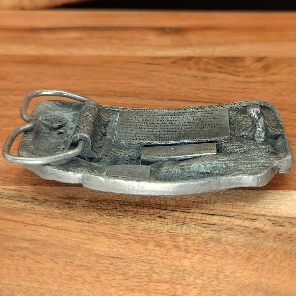 Western Rectangular Siskiyou Iowa State Scenery Cowboy Belt Buckle