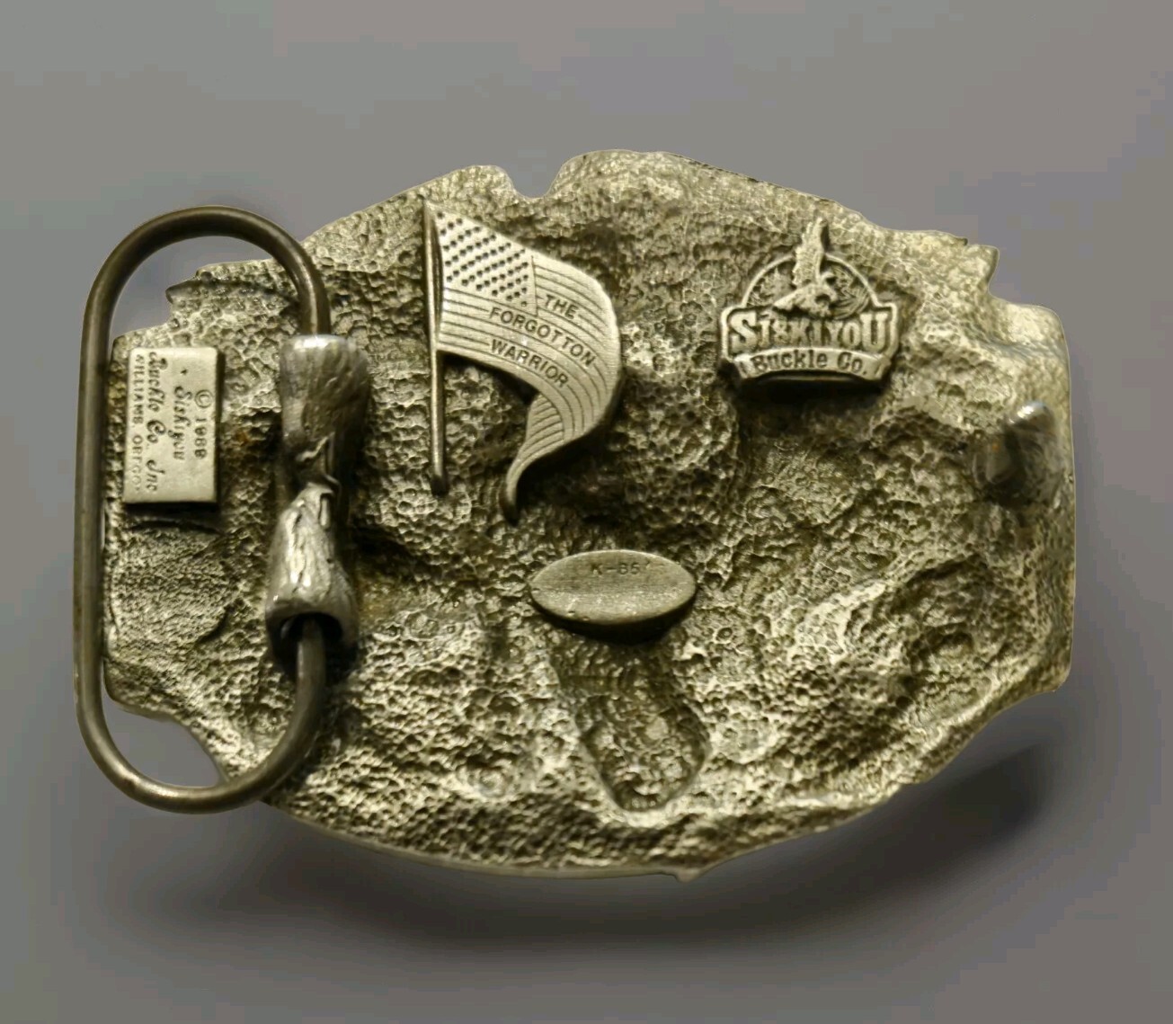 Vintage Vietnam Veteran Belt Buckle made in 1989 by Siskiyou Buckle Company