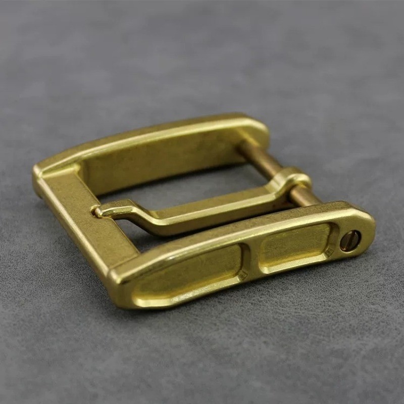 Men Replacement Brass Single Prong Square Belt Buckle 3.8cm Wide Belt