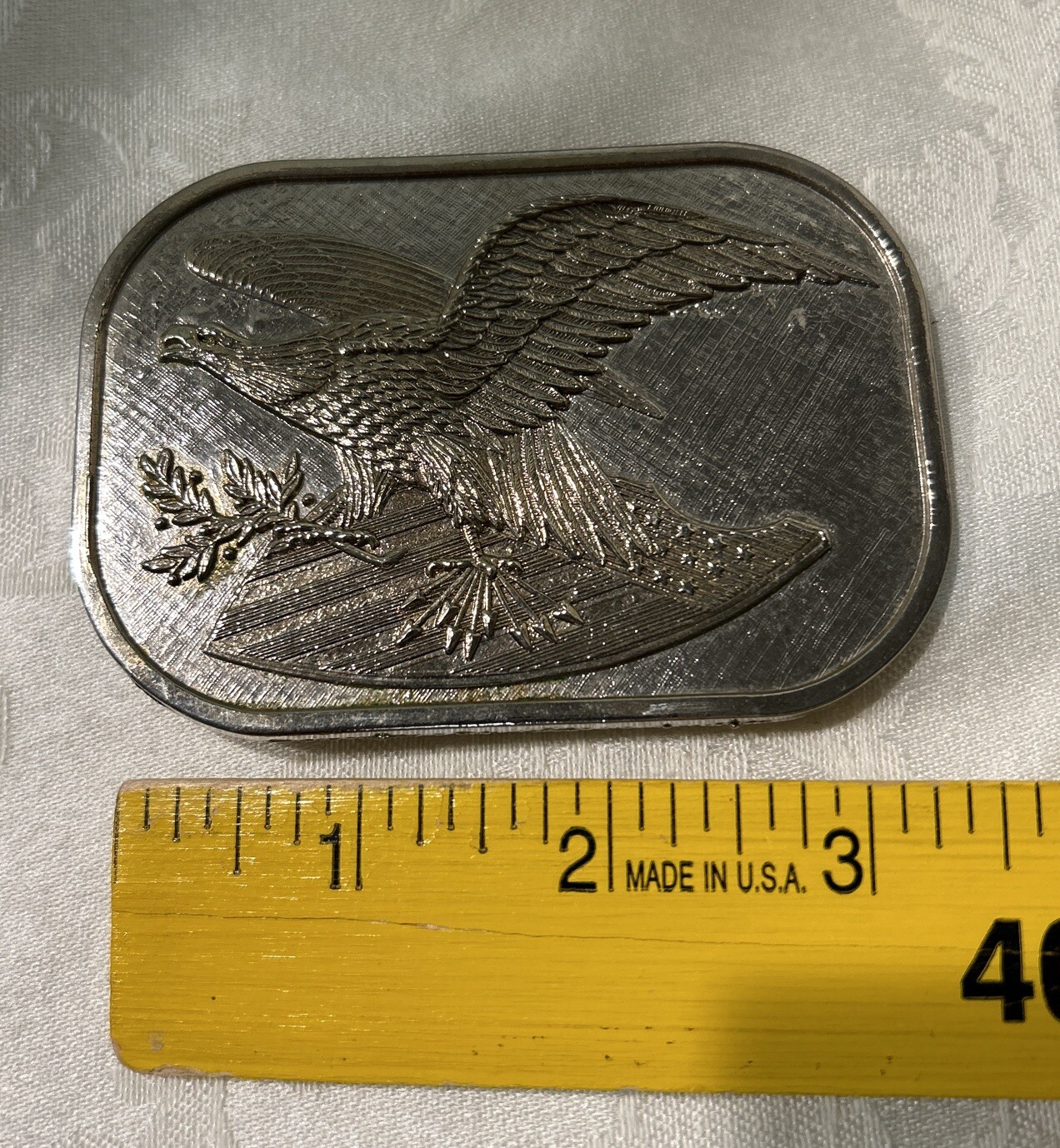 Unbranded Silver Tone Flying Eagle Belt Buckle – 3.75&Prime; x 2.5&Prime; – B04295