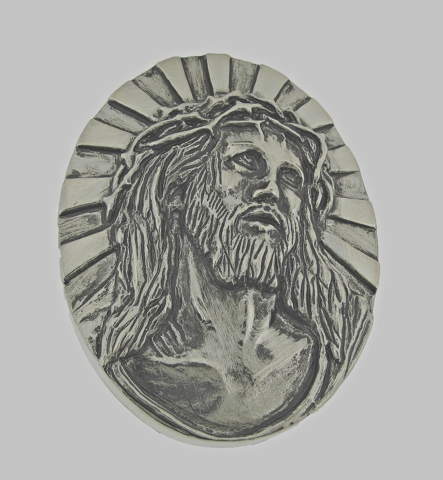 Jesus Image Belt Buckles Men Women Brushed Antiqued Vintage Gray Metal Western