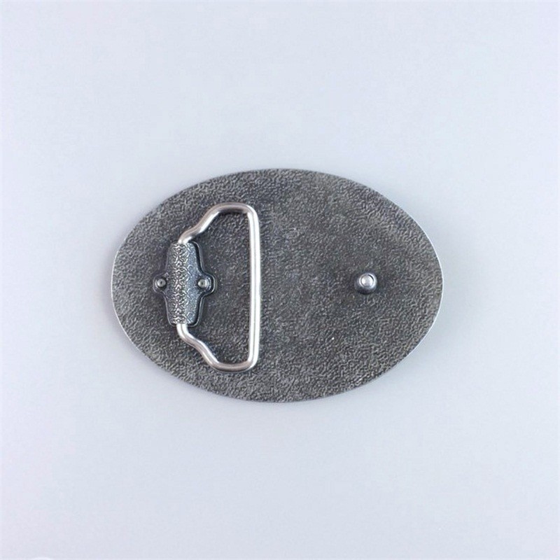 Antique Silver Southwest Star Western Oval Belt Buckle also Stock in the US
