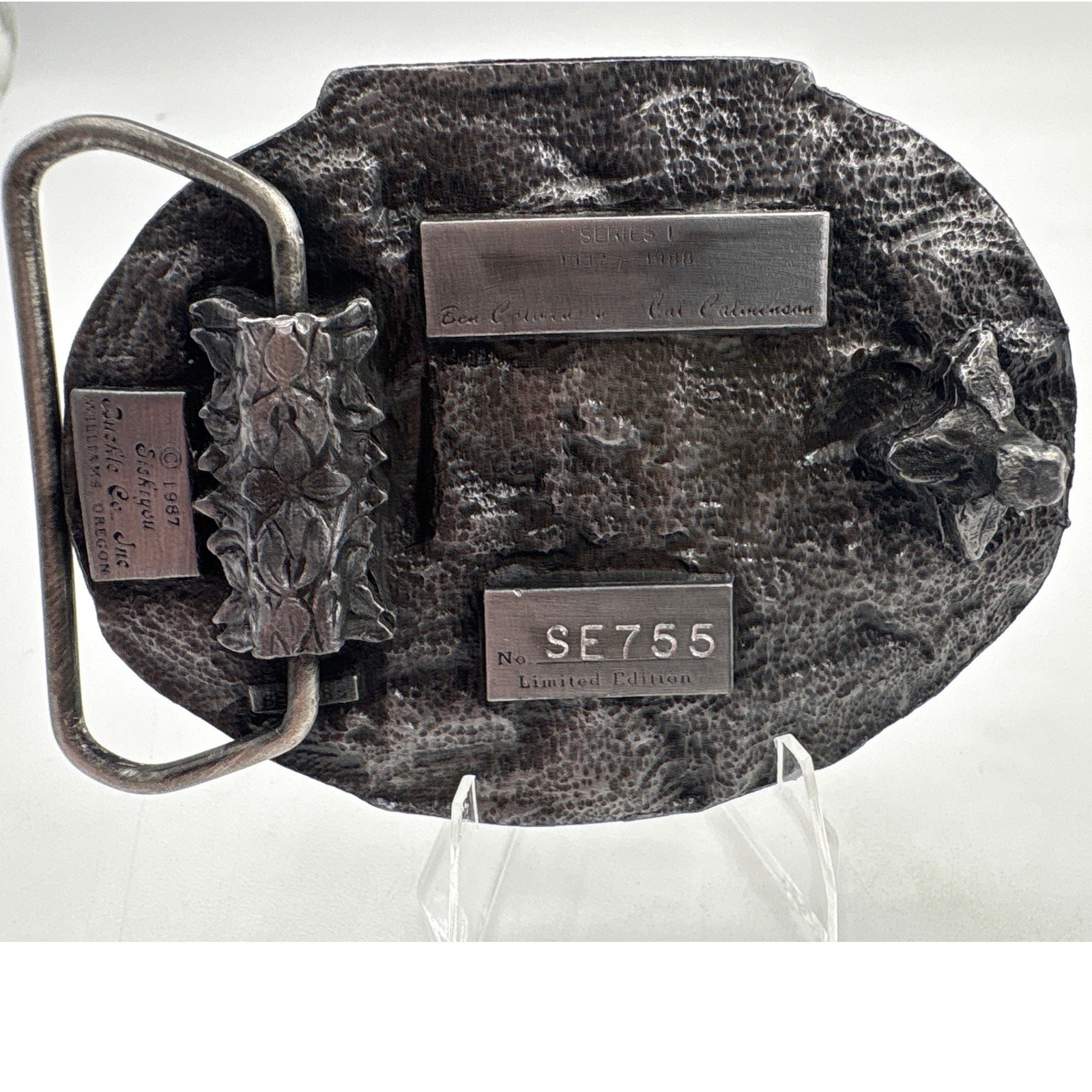 Siskiyou Tisco Belt Buckle Co. Series 1 1987 Limited Edition Pewter SE755