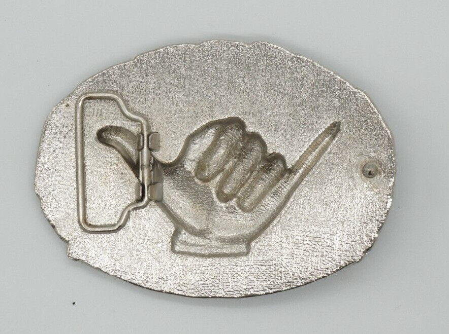 Hawaiian Islands Hang Loose Shaka Belt Buckle | American Silver Vintae Buckle