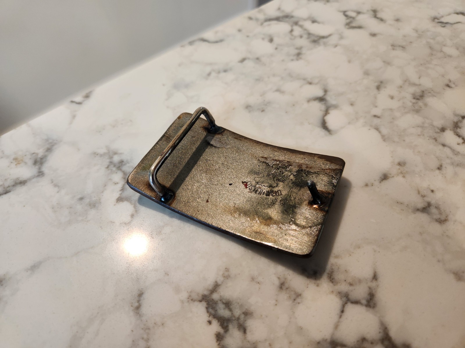 Foster Weld Belt Buckle Unique Modern Industrial Artisan Metal 2007
