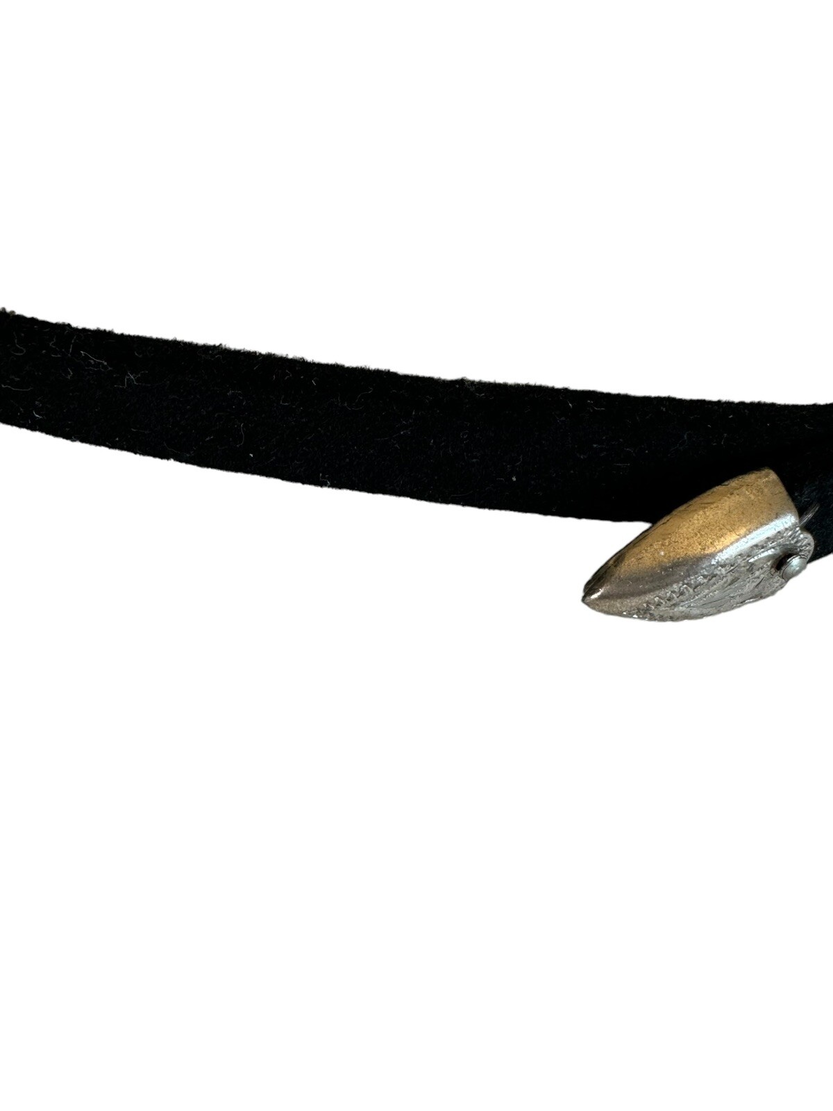Vogt Vintage 2 Piece Sterling Silver Black Leather Hat Band