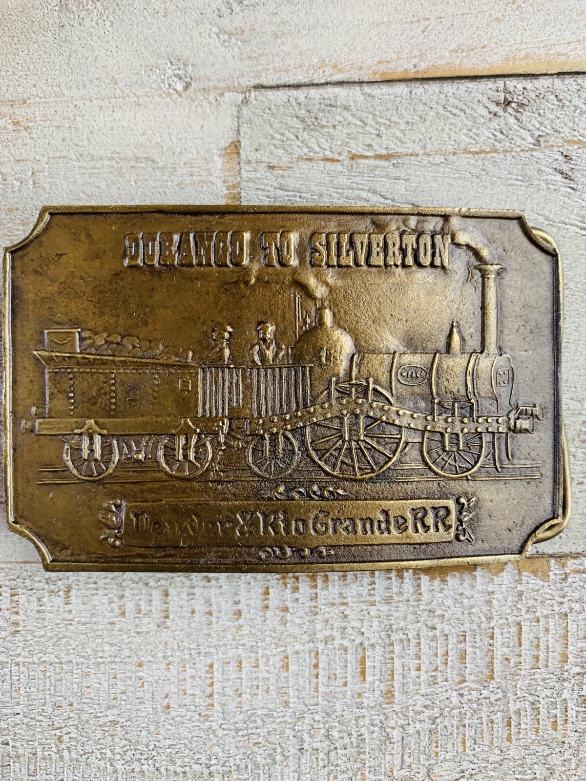 Vintage Denver & Rio Grande RR Durango to Silverton Belt Buckle by Bergamot 1-36