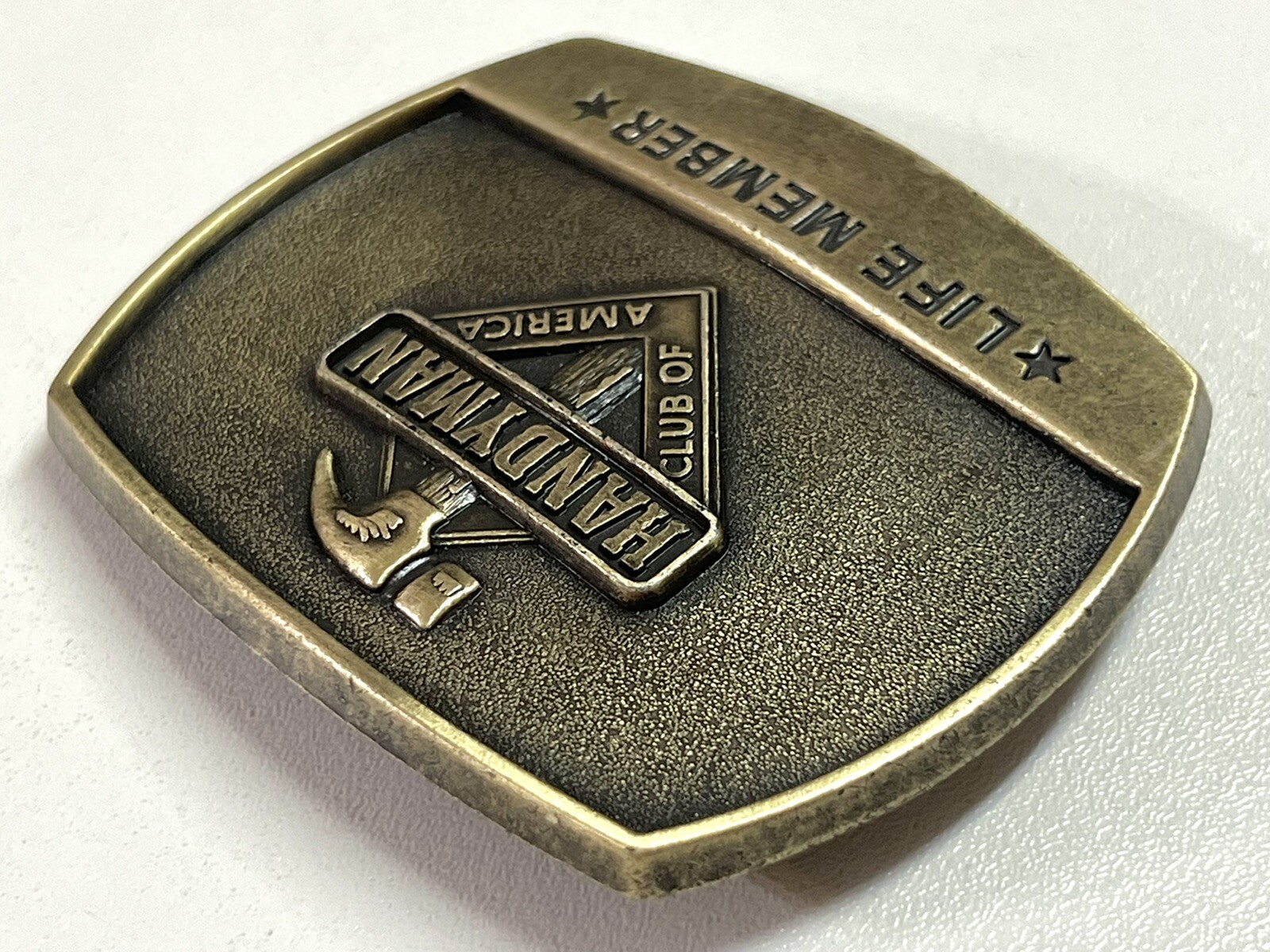 Vintage 1996 Handyman Club of America Life Member Belt Buckle