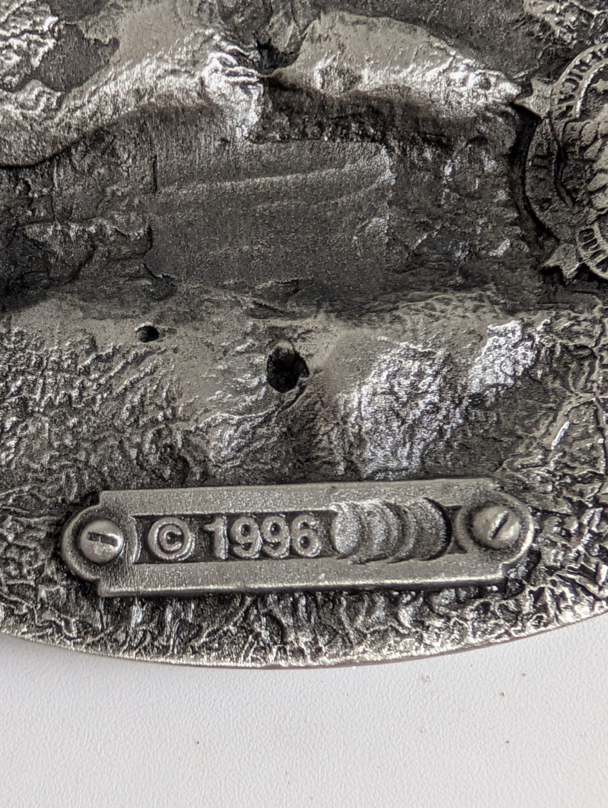 Vintage 1996 Vietnam Veteran Belt Buckle GAP 4360 Service Ribbon Pewter USA