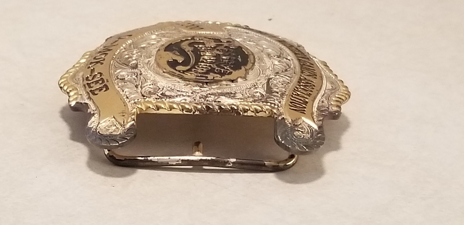 Vintage Crumrine Whidbey Western Games 2000 O-Mok-See Reserve Champion Buckle A1